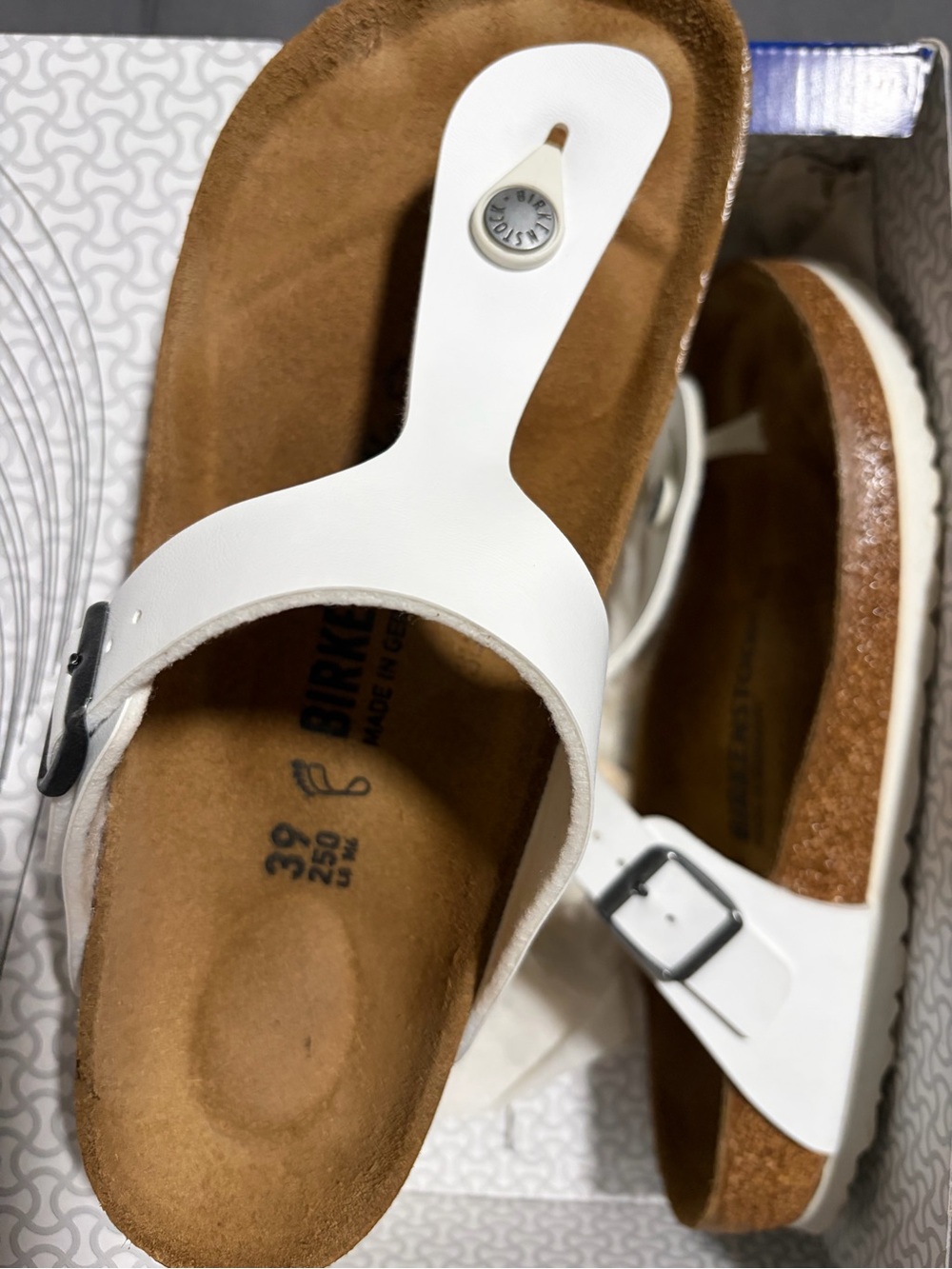 Birkenstock Gizeh BS White Women’s Sandals - Picture 2 of 3